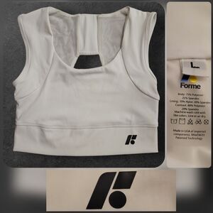 Forme Women's Corrective Posture Wire Free Power Bra White Size Large Women's